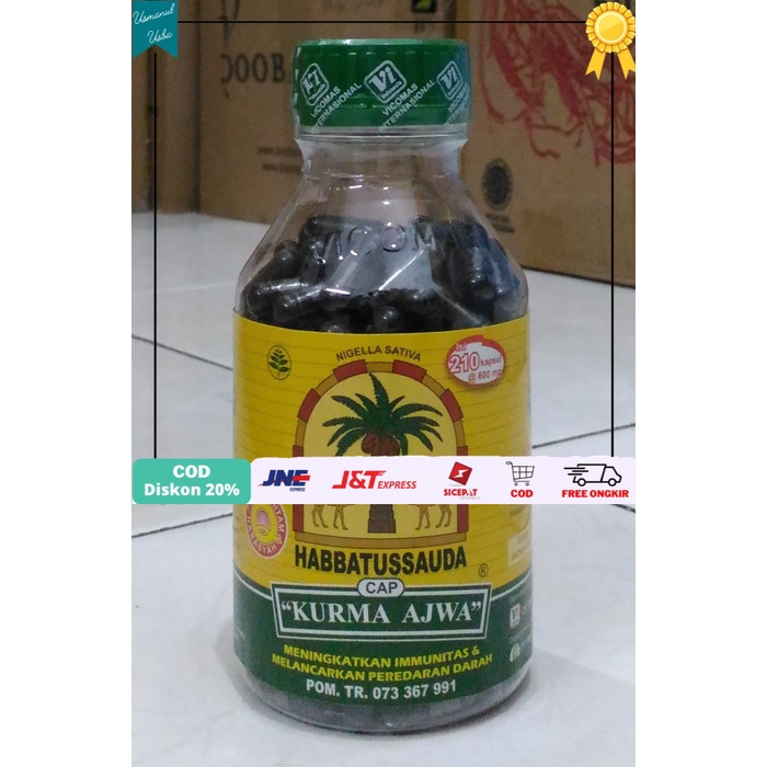 

◾COD◾ Habbatussauda (jintan hitam) Cap KURMA AJWA 210 kapsul