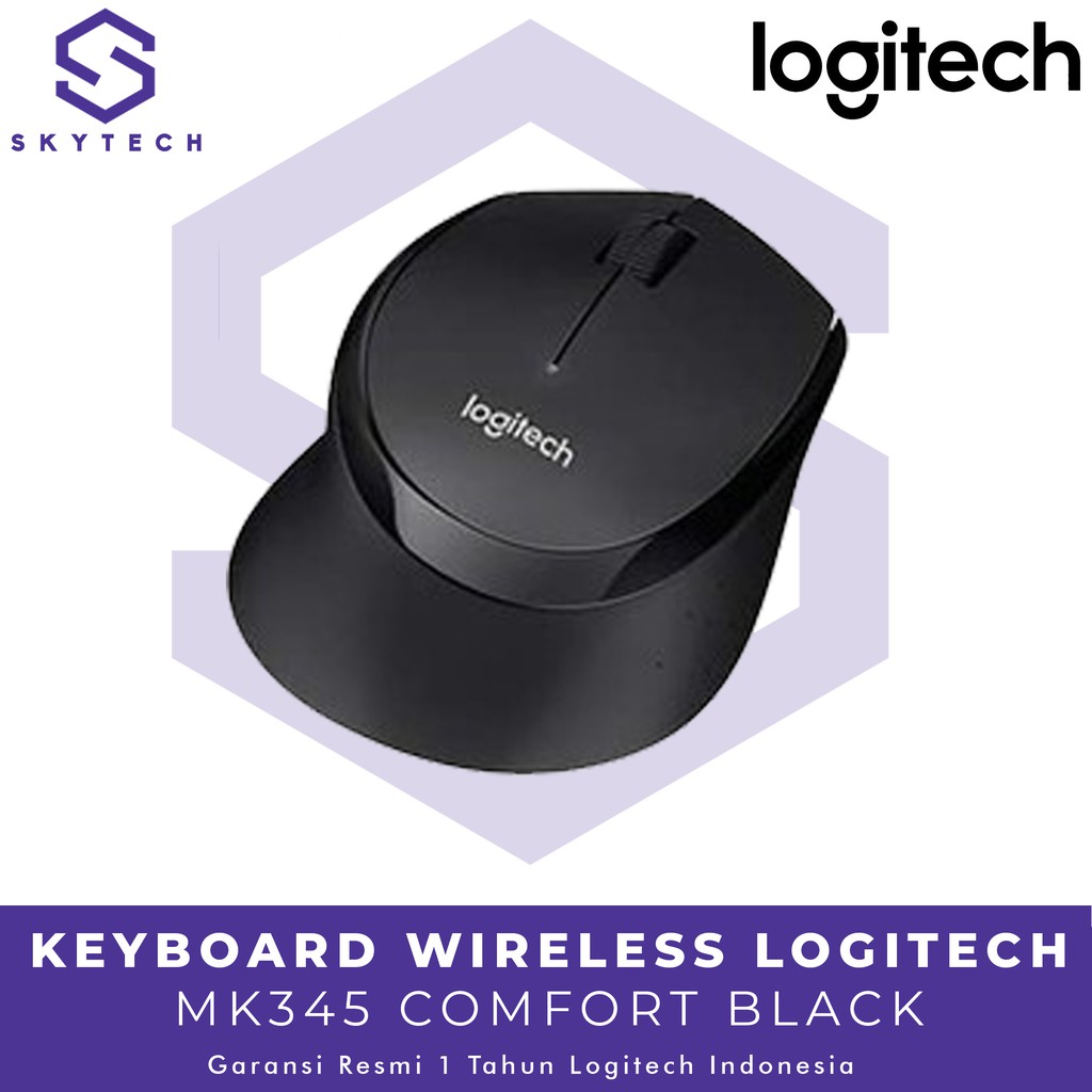 KEYBOARD MOUSE WIRELESS LOGITECH MK345 ORIGINAL GARANSI RESMI