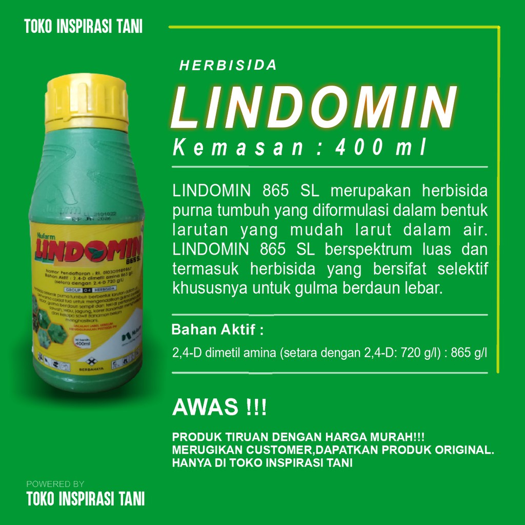 Jual Lindomin Sl Ml Herbisida Selektif Untuk Tanaman Tebu Dan Padi Shopee Indonesia