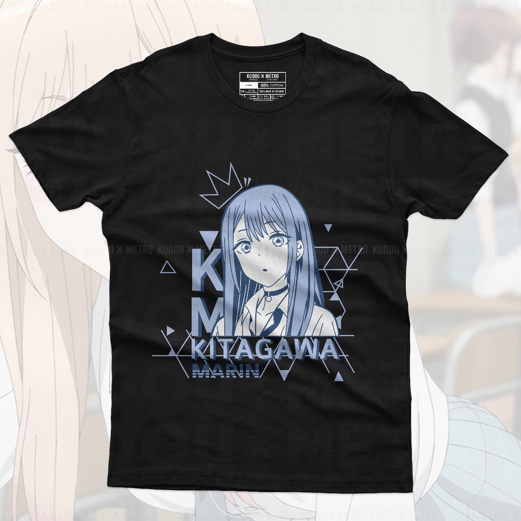 Kaos Kitagawa Marin 2D Black Anime Manga Sono Bisque Doll wa Koi wo suru Premium Unisex