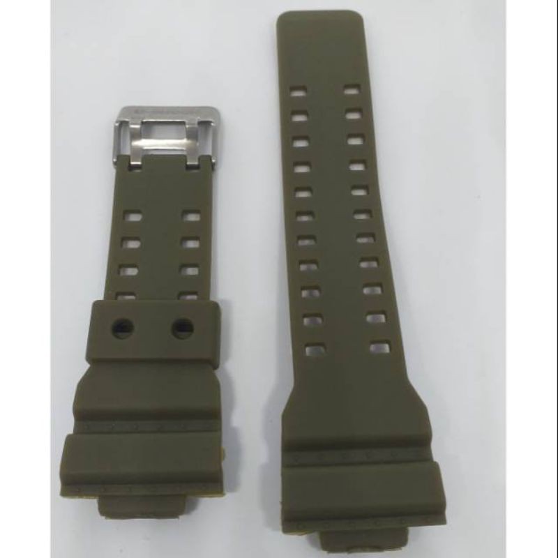 STRAP TALI JAM TANGAN CASIO G SHOCK GA-100 / GA100 / GA 100 HIJAU ARMY TALI RUBBER G SHOCK GA100
