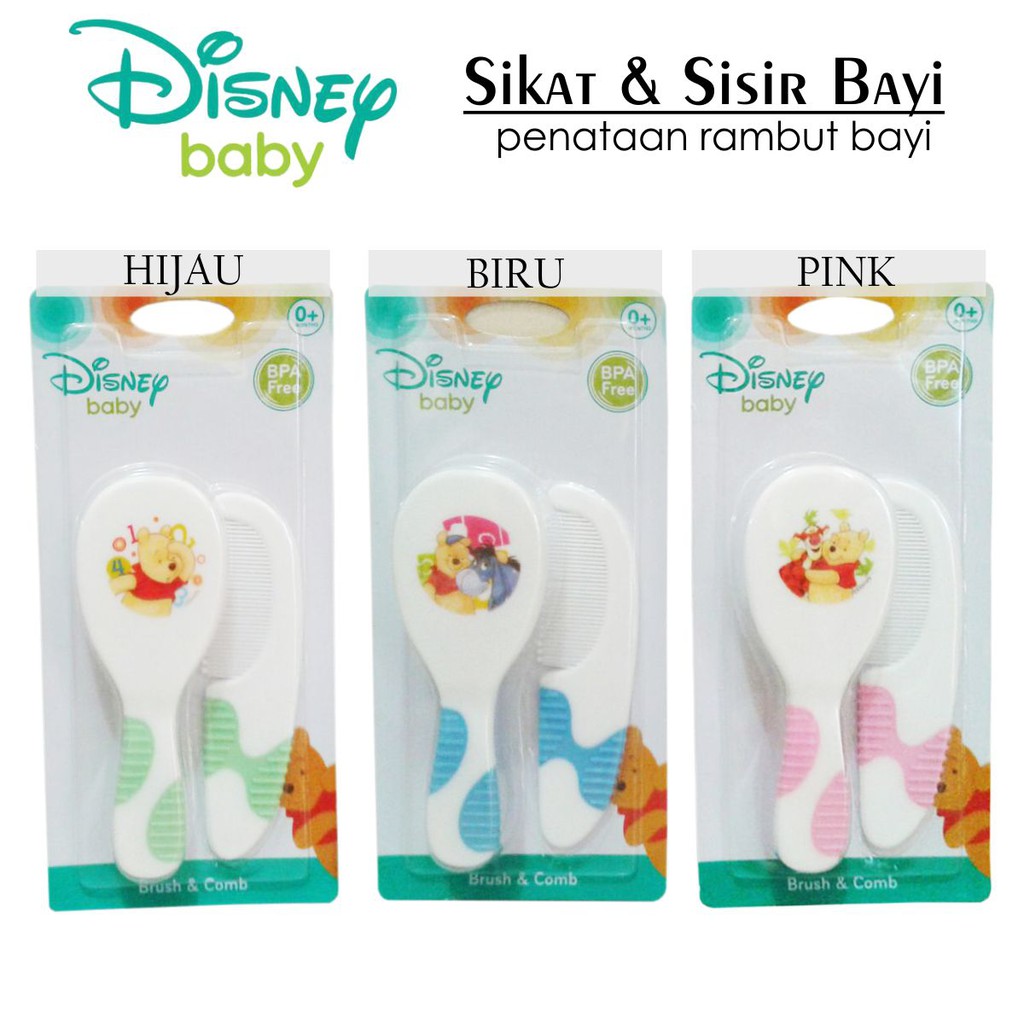 Sisir Bayi DISNEY POOH SET Baby Motif Kartun Sisir Rambut Bayi mm