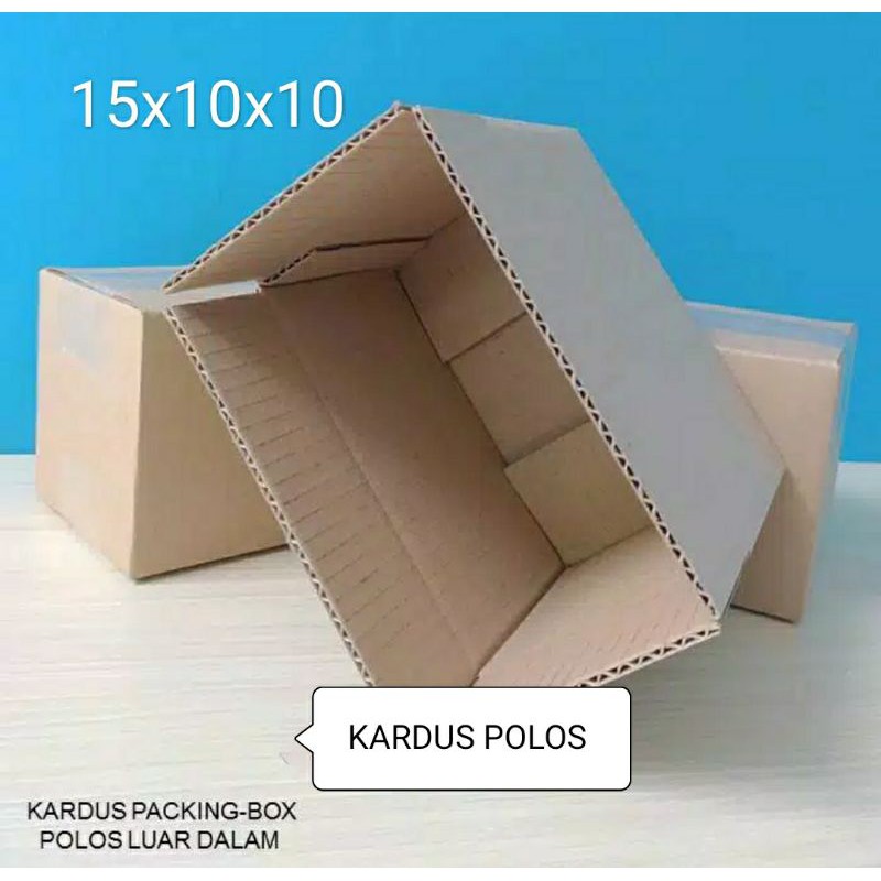 

TERmurah kardus pack POLOS berbagai ukuran :10x10x8 10x10x16 15x10x10