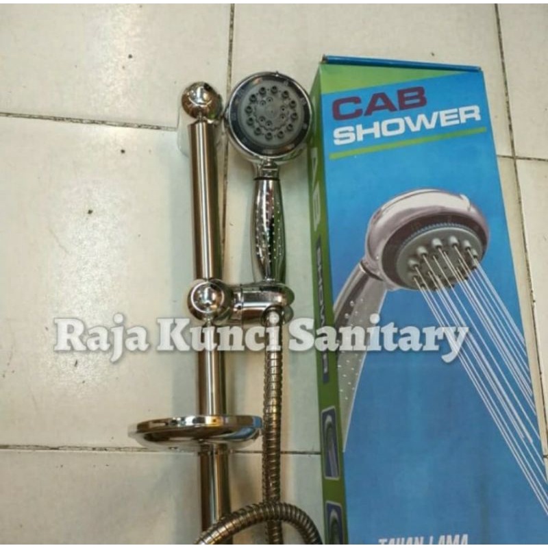 Shower Tiang Stainless + Kran Cabang/ShowerSet Kamar Mandi