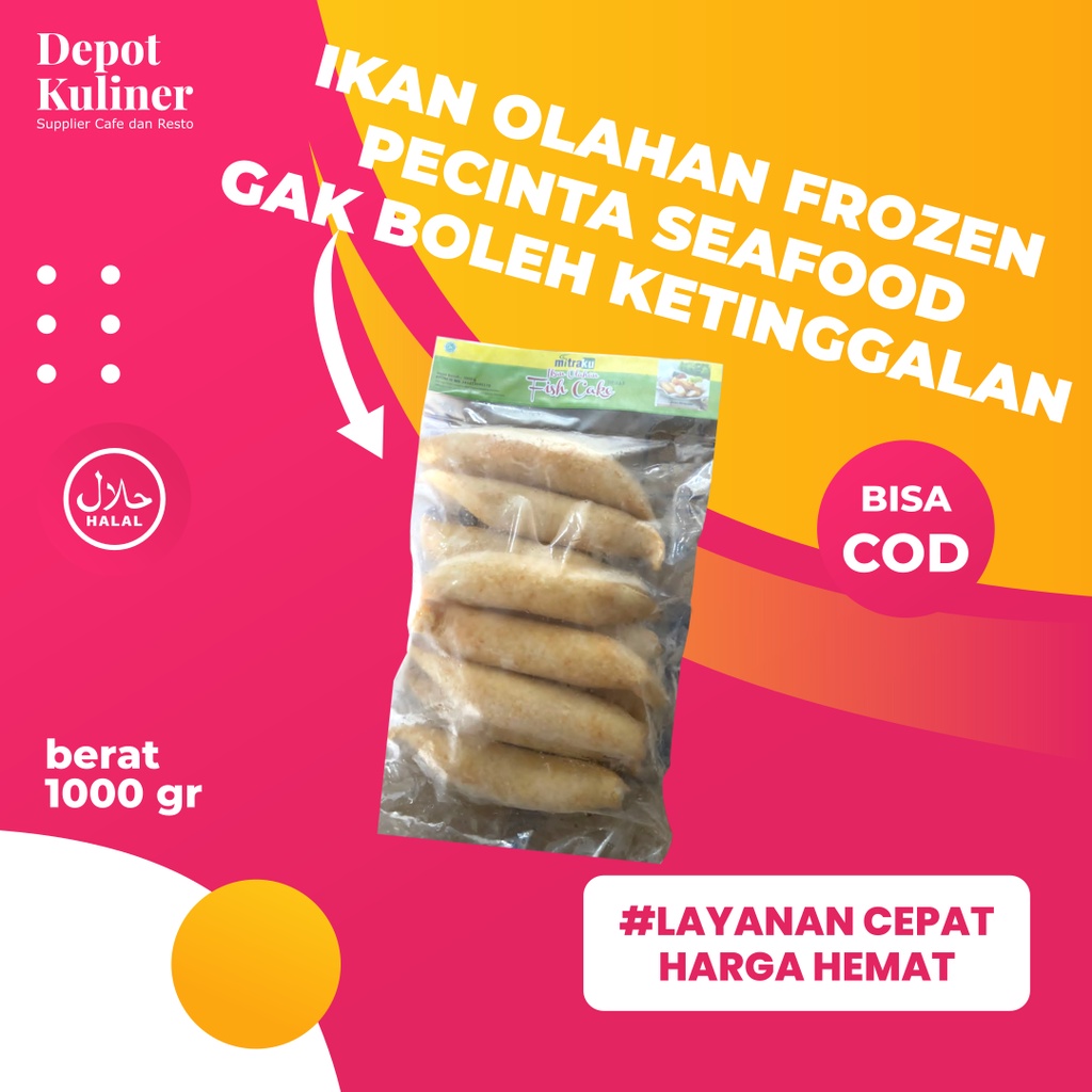 Mitraku Fish Cake 1000GR Ikan Olahan Frozen