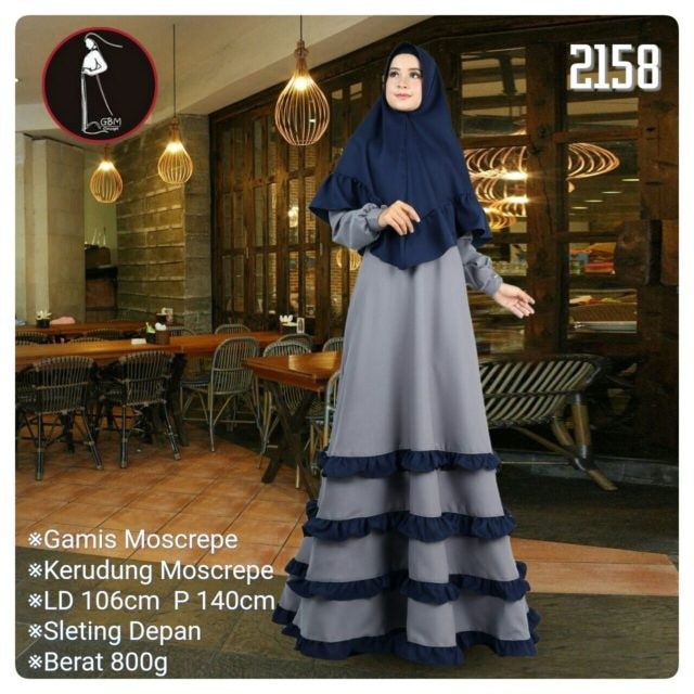 New Gamis Moscrepe Navy Abu/Tosca