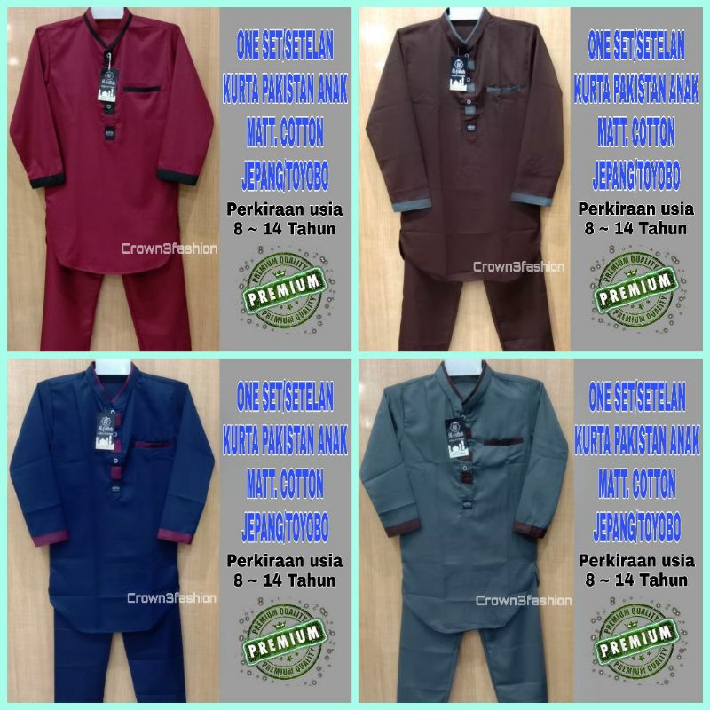 SETELAN KURTA PAKISTAN ANAK KATUN TOYOBO TERBARU *COD OK