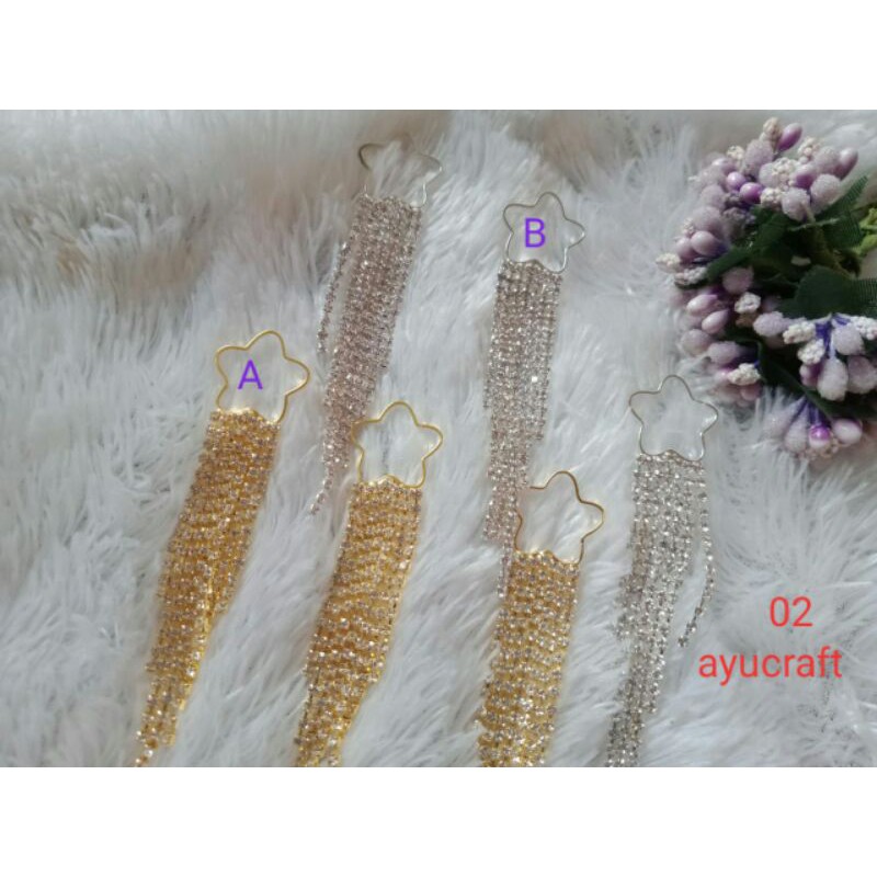 bahan juntai bros/anting 1pcs/6pcs