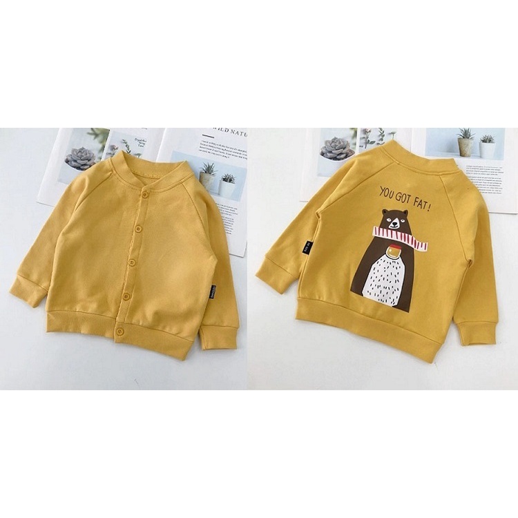 VVV SHOP Jaket beruang madu mustard kids / Jaket Anak / Mantel Anak / Hoodie Anak
