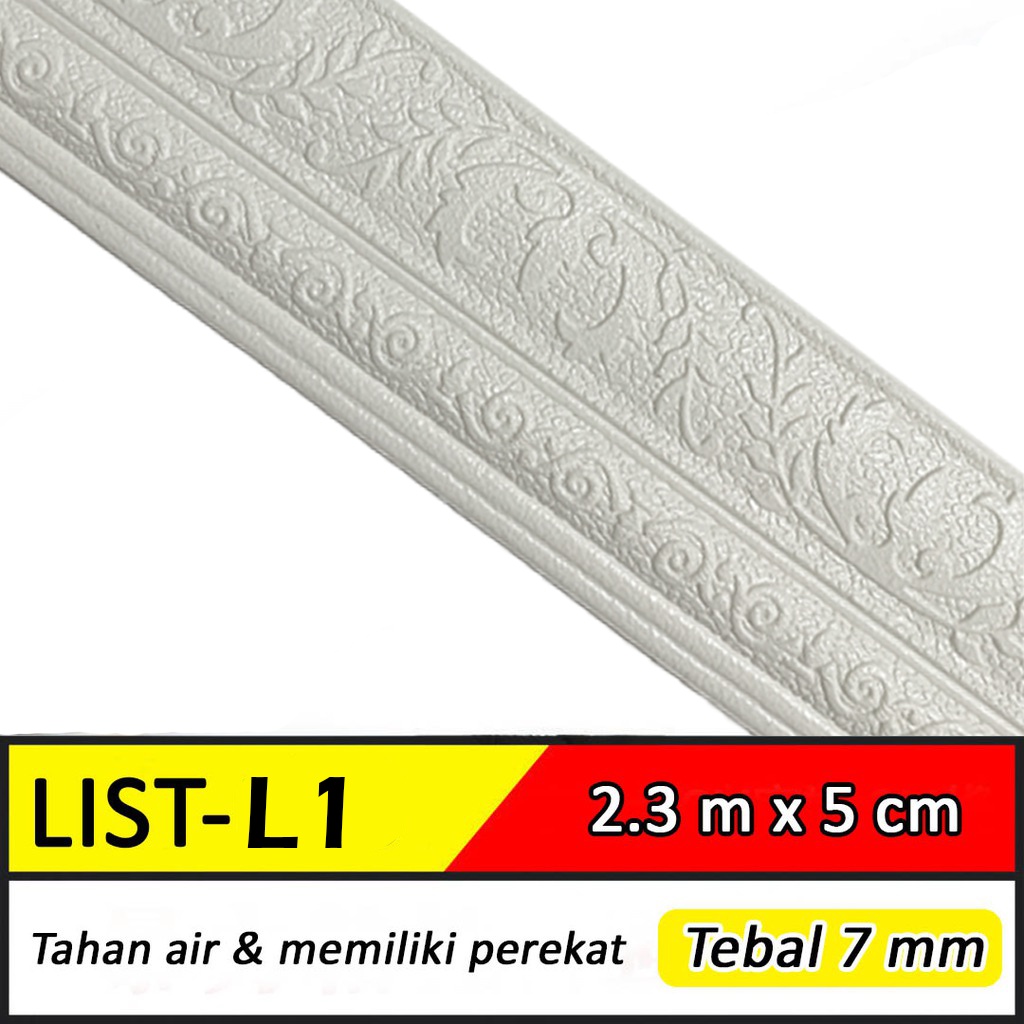 Wall Border List / Wallborder Foam 3D /Walpaper List Foam Stiker Dinding / List dinding 3D 2.3 Meter-LIST L1