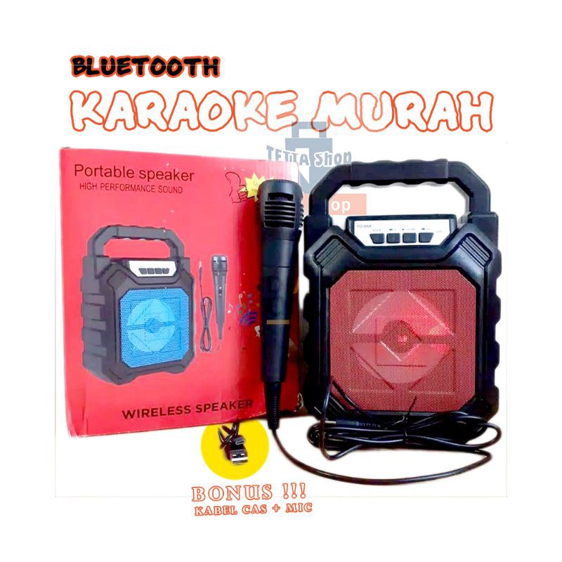 KARAOKE BLUETOOTH MURAH SPIEKER BONUS MIC SEPAKET | SPIKER KAROKE MUDAH DIBAWAH | TETTA SHOP