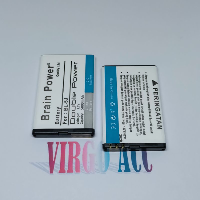 Baterai Batre Battery Nokia BL-5J C3-00 N900 Lumia 520 X1-01 X6-00  BL5J 5J Double Power Battery Hp