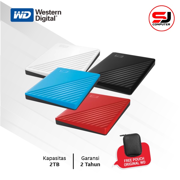 WD My Passport NEW Model 2TB - HD HDD Hardisk Eksternal External 2.5&quot;