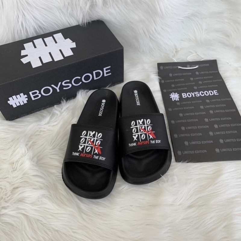 Sandal Slop Pria Wanita BOYSCODE X O X TYPE 12 / Sendal Flip Flop Vans Murah Berkualitas