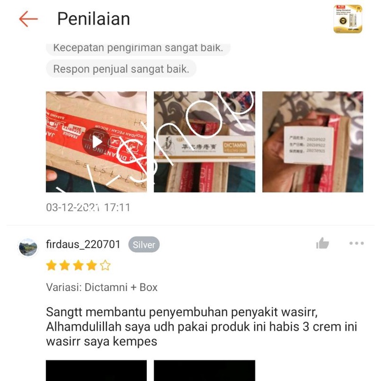 [ ORIGINAL ] Dictamni Cream Wasir Salep Ambeyen Herbal Ambeien Asli 100% Ampuh Daun Ungu