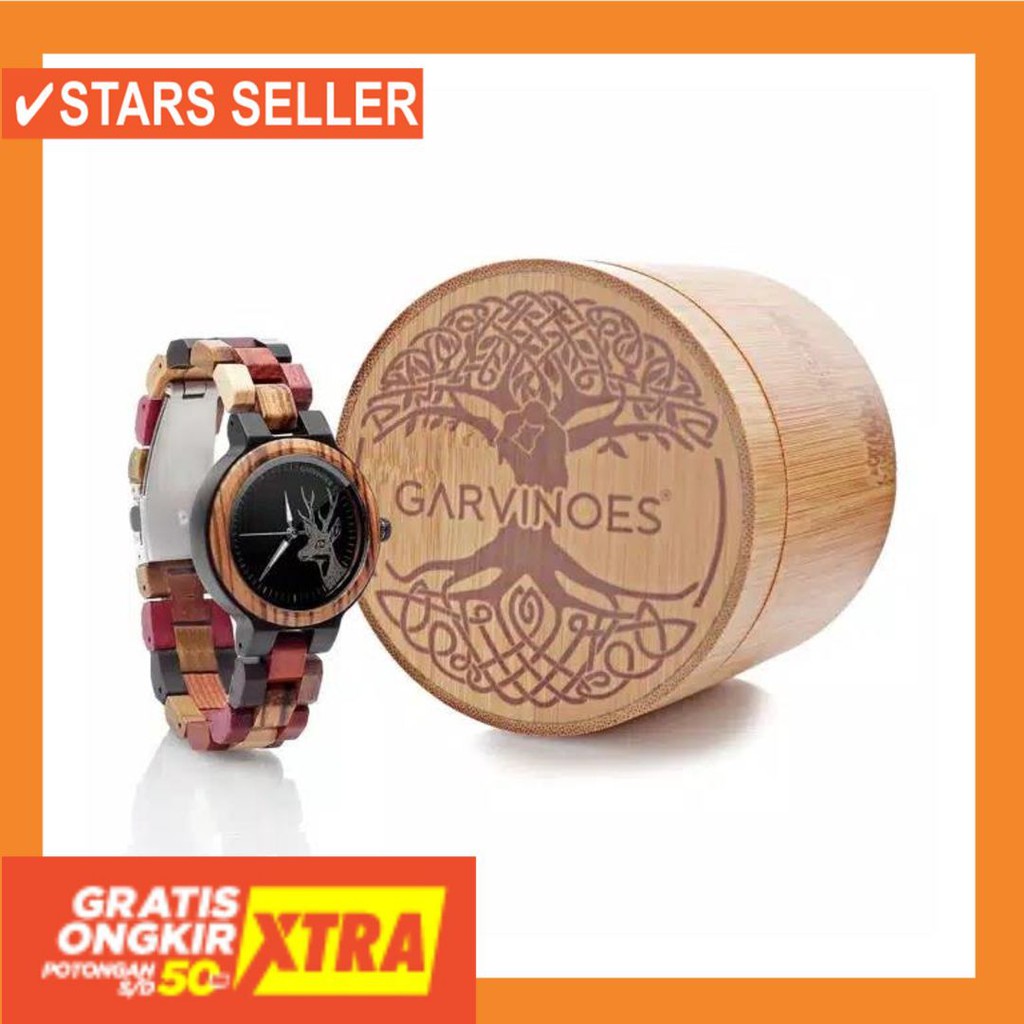 JAM TANGAN GROSIR MURAH LELAKI ANTI KARAT AIR LAKI / Jam tangan kayu garvinoes