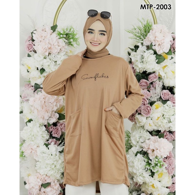 TUNIK JUMBO WANITA LD 120 , LD 130, LD 140 TUNIK SAKU BORDIR BIGSIZE