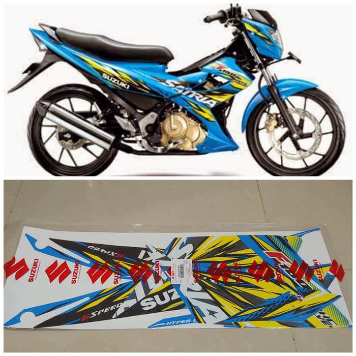 Striping Satria Fu 2013 Biru Full Original SGP