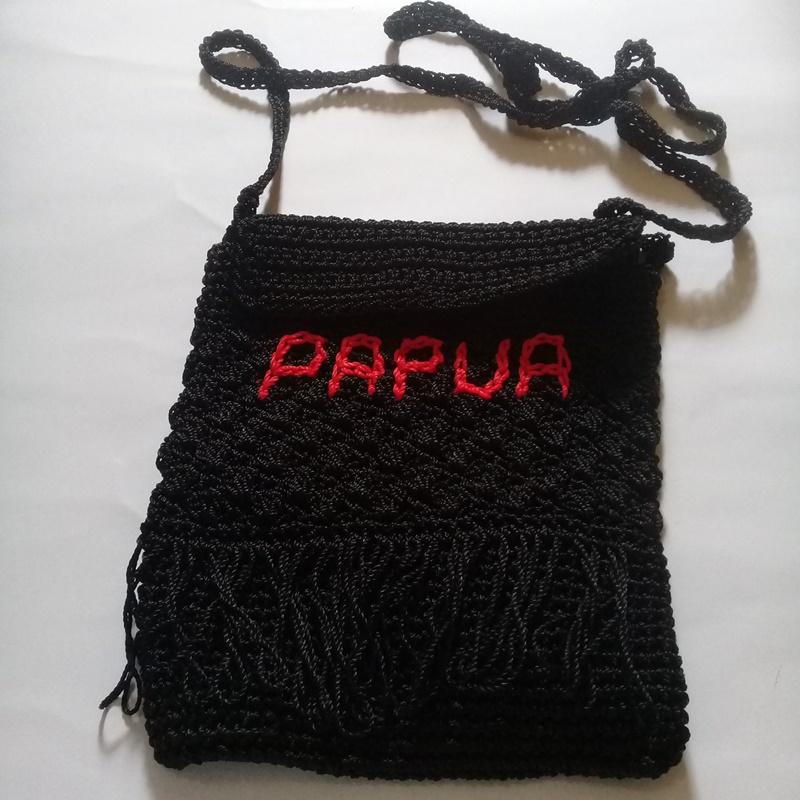 Tas Selempang Wanita Noken Papua Rajutan Bisa COD