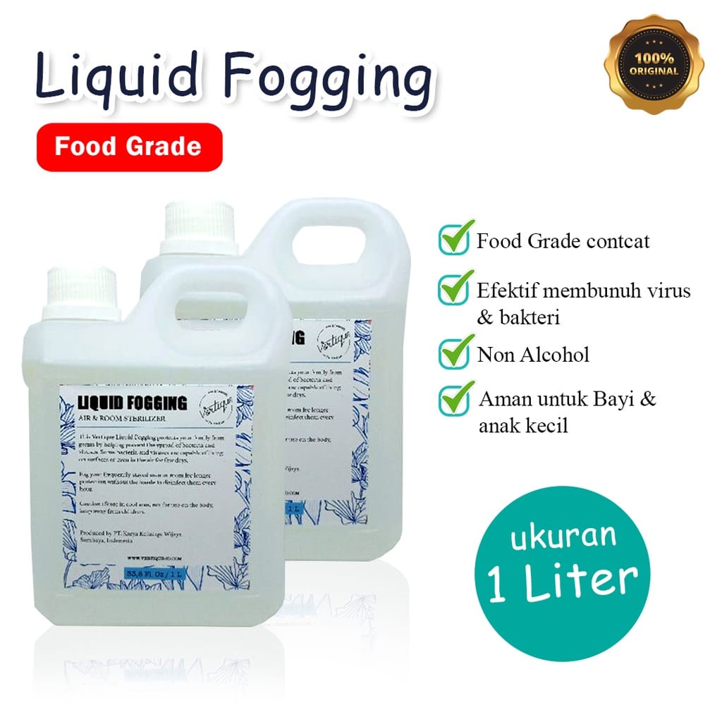 FOGGING LIQUID DISINFECTAN CAIRAN 1 LITER FOOD GRADE