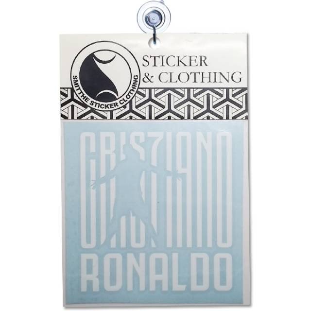 Stiker Cristiano Ronaldo Siluet Logo Cutting Sticker untuk aksesoris Mobil Motor