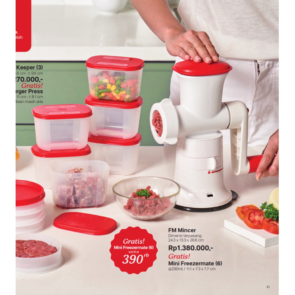 PROMO Tupperware  Fusion Master Mincer FREE Mini Freezermate 6pcs