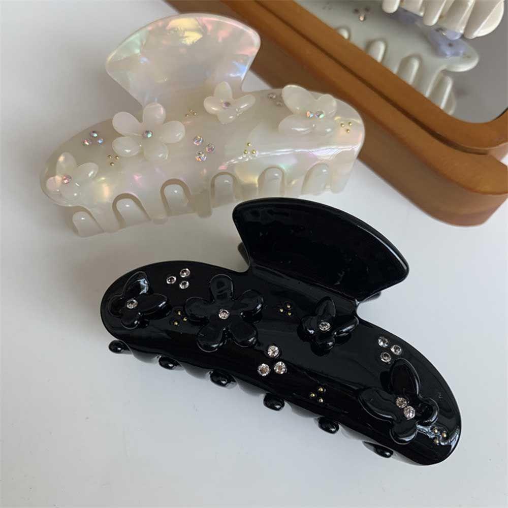 NICKOLAS1 Diamond Hair Claw Trendy Geometric Simple Flower Hiasan Kepala Cuci Muka Perempuan Mandi Gadis Women Hair Clip