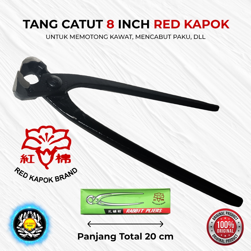 RED KAPOK ASLI TANG CATUT GEGEP KAKAKTUA PANJANG 8 INCH BAGUS / TANG KAKAK TUA TOWER PINCER 8" 200 M
