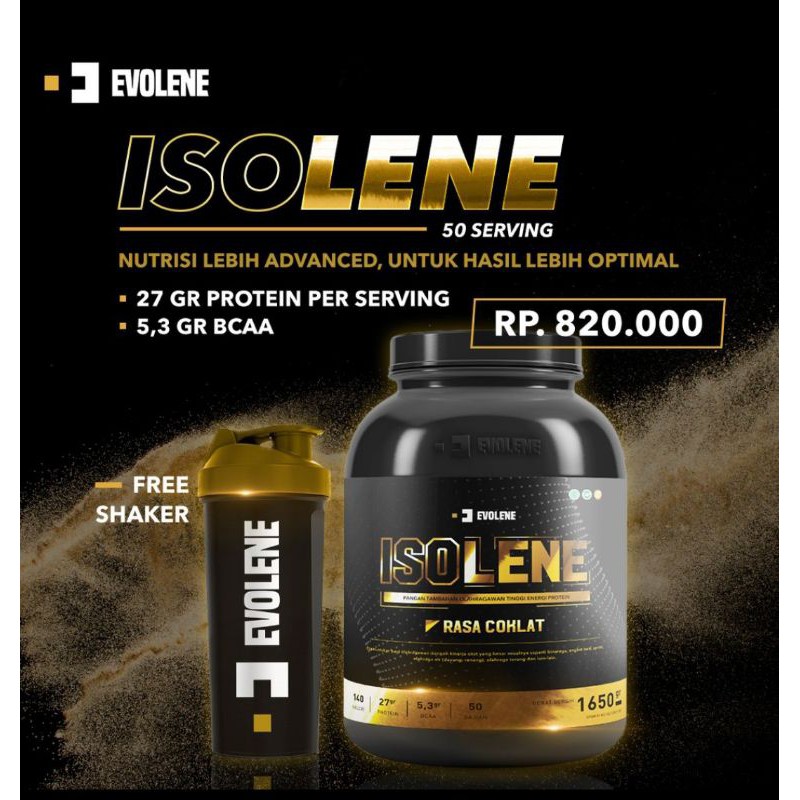 ISOLENE 50 sachet + Shaker (*Bisa Tukar Prevo)