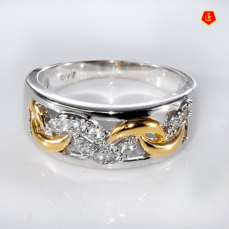 [Ready Stock]Fashion Classic Retro Silver Color Separation Ring