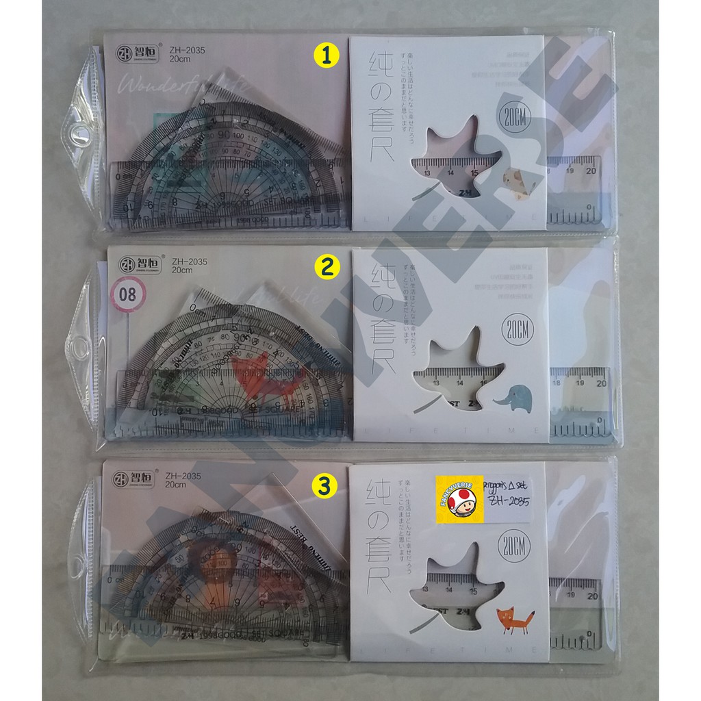 

Penggaris Segitiga Busur ZH-2035 / Ruler Set