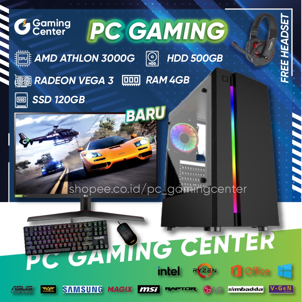 Jual Rakit Pc Gaming Editing Fullset Amd Athlon G Ssd Gb Murah Komputer Lengkap Siap