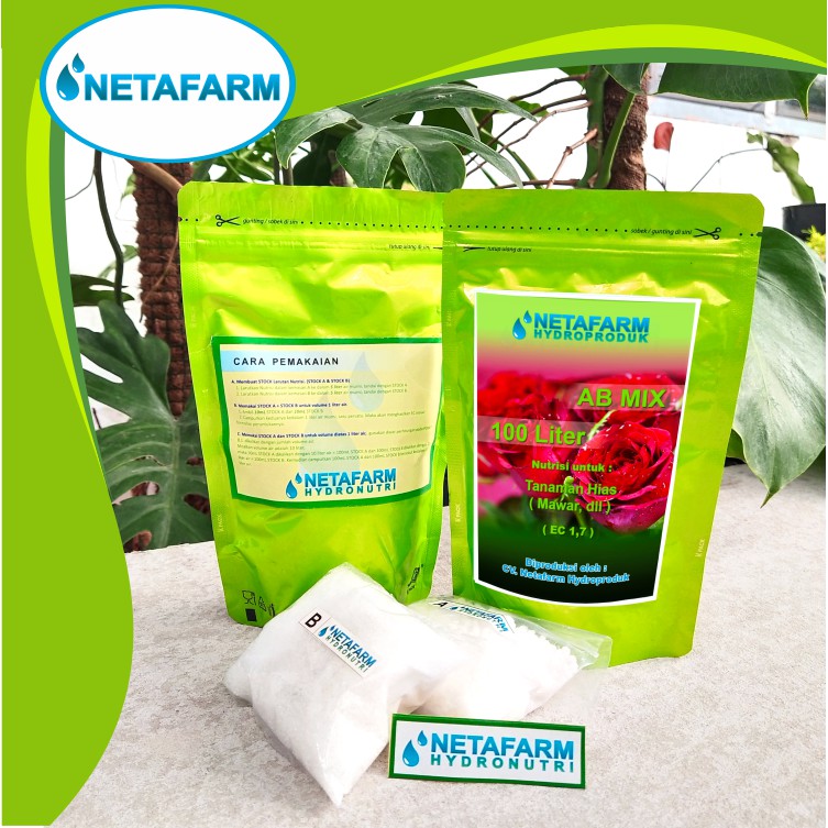 Pupuk Nutrisi AB Mix NETAFARM Tanaman Hias - 100lt