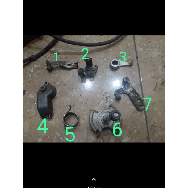 Kelengkapan karbu tiger tirev 'bekakas karbu tiger 'pretelan karbu tiger copotan original