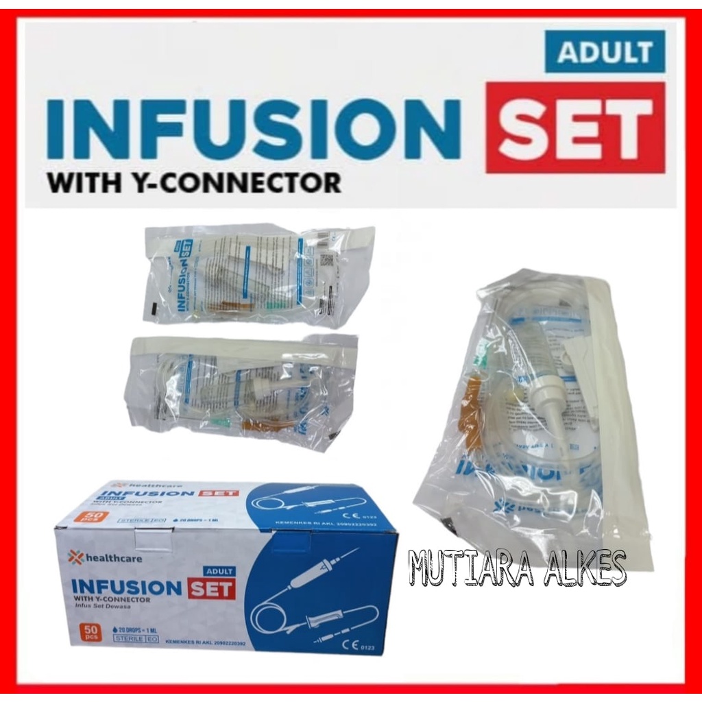 Eceran Disposable Infusion Dewasa dan Anak Healthcare type Y Connector