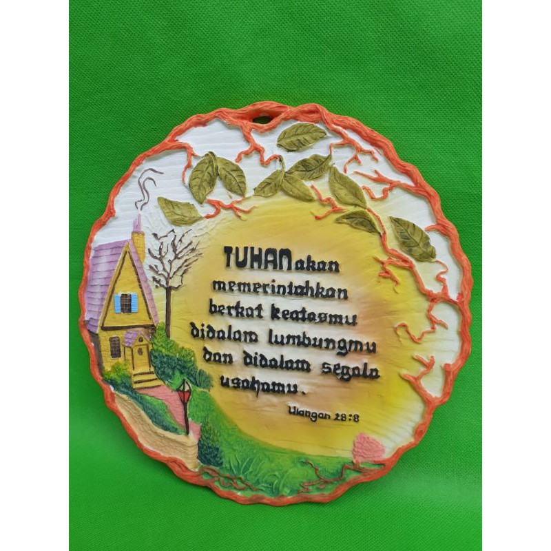 hiasan dinding resin Tuhan memerintahkan