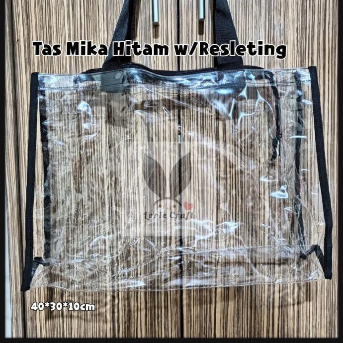 

Sale!!! Tas Mika Hitam Polos / Resleting 40 X 30 X 10 Cm Muat Buku A3 Tote Bag - Hitam Zipper