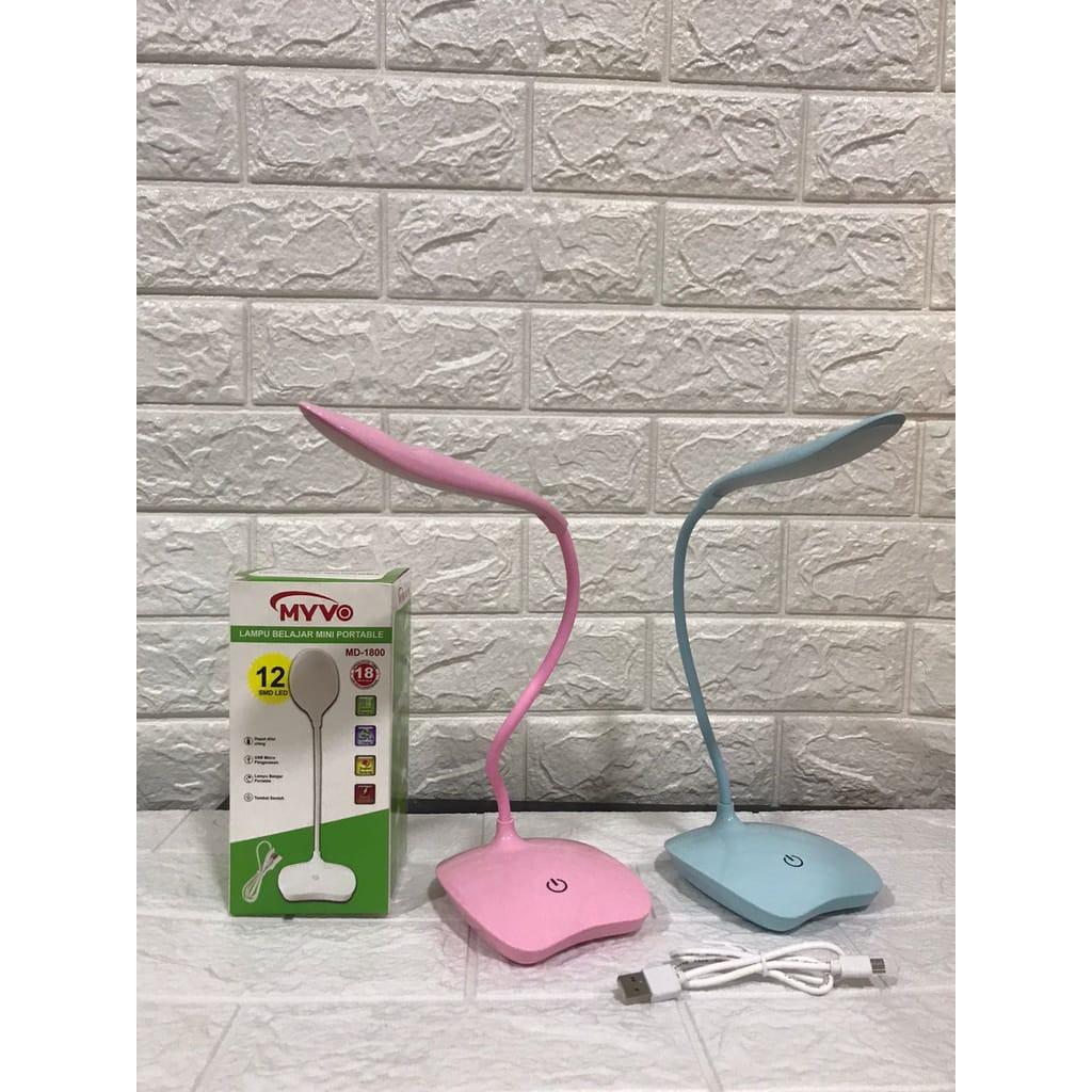 Lampu Belajar portabel myvo - RECHAGEABLE DESK LAMP - lampu meja myvo