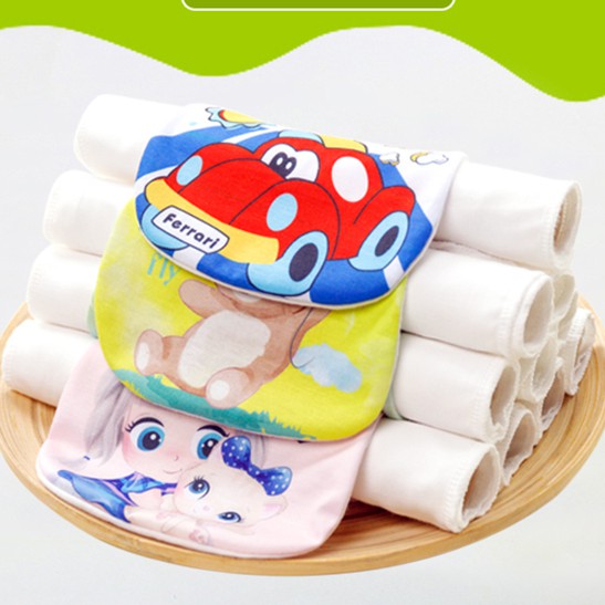 HANDUK PUNGGUNG BAYI ISI 2 PCS Penyerap Keringat Punggung Bayi / bahan katun motif kartun-SOSOYO