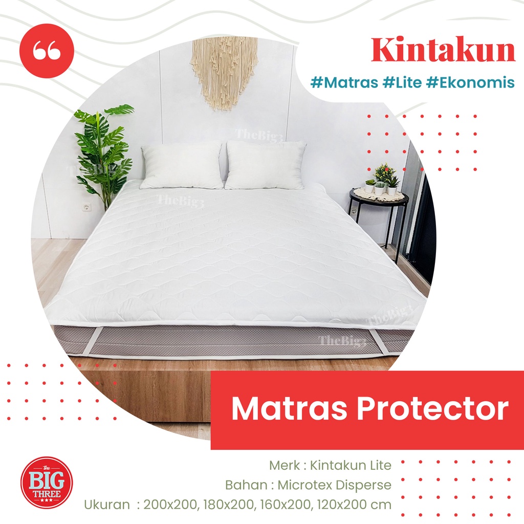 Kintakun Matras Protector LITE 200x200 / 180x200 / 160x200 / 120x200 | PELINDUNG KASUR | Mattress Protektor 180 160 Super King Queen Single TBT