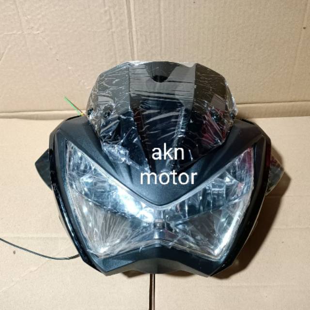 Head lamp kedok lampu depan kawasaki z250 rubahan cbr vixionverza scorpio dll