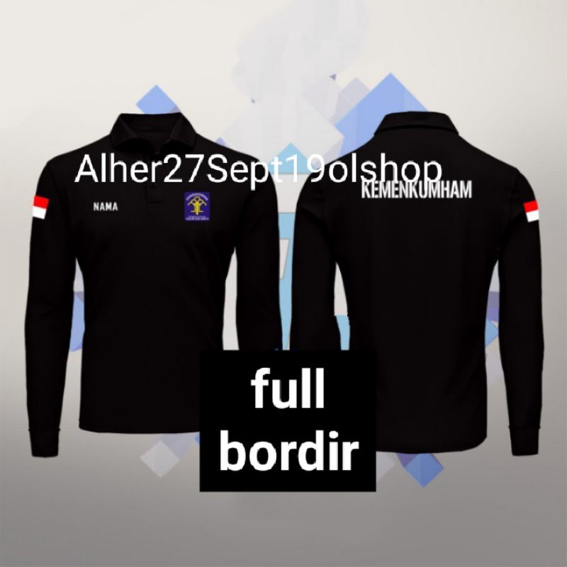 bisa satuan kaos kemenkumham bordir kaos polo kemenkumham Kaos kerah kemenkumham polo shirt kemenkum