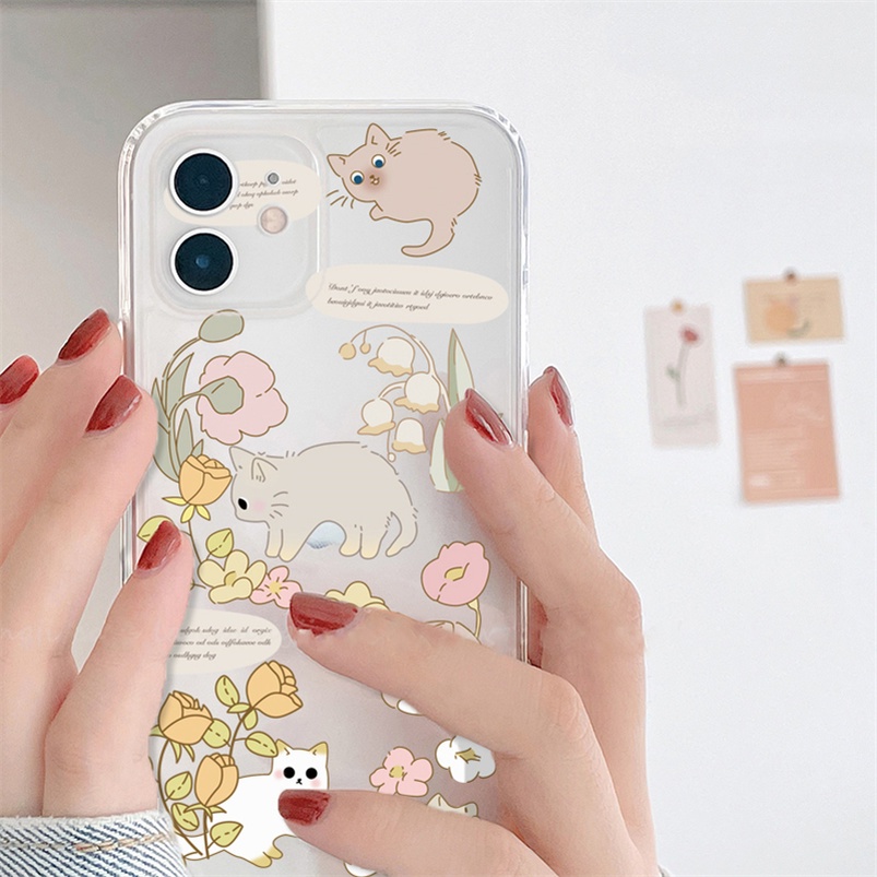 Case Bahan Silikon Bening Tahan Banting Desain Kucing Untuk Vivo V23 V23e V21 V21e V20 T1 Pro Y21 Y33s Y33T Y21T Y76 Y55 Y15A Y01 Y20 Y20i Y20 Y20 Y15s Y12 Y50S Y1s Y12s Y20i Y50S Y12s Y1s Y12