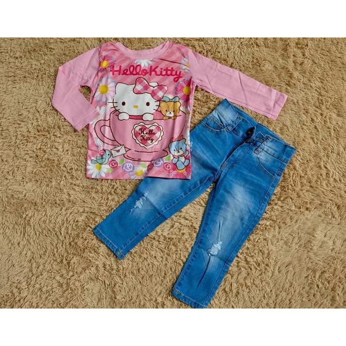 New Edition SETELAN BAJU ANAK PAKAIAN ANAK PEREMPUAN DROPSHIP RETAIL GROSIR JEANS