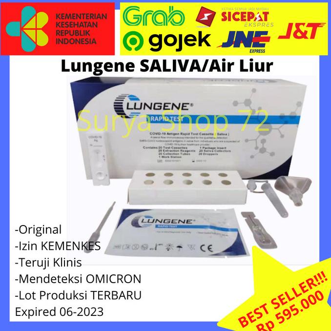 ANTIGEN Swab Lungene Saliva Air Liur 1box kemenkes