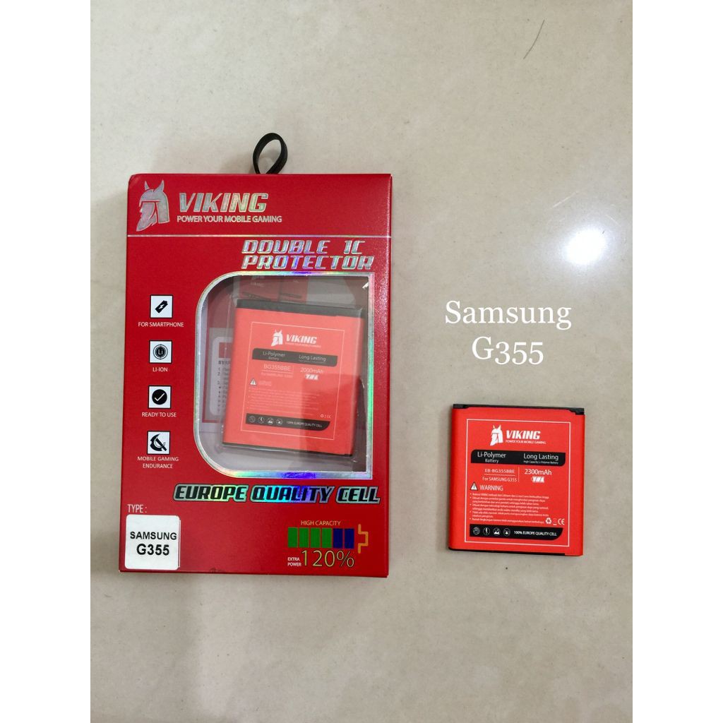 Baterai Viking Samsung Galaxy Core 2 - G355 - i8530 - i8580 2300mAh Batere Baterei