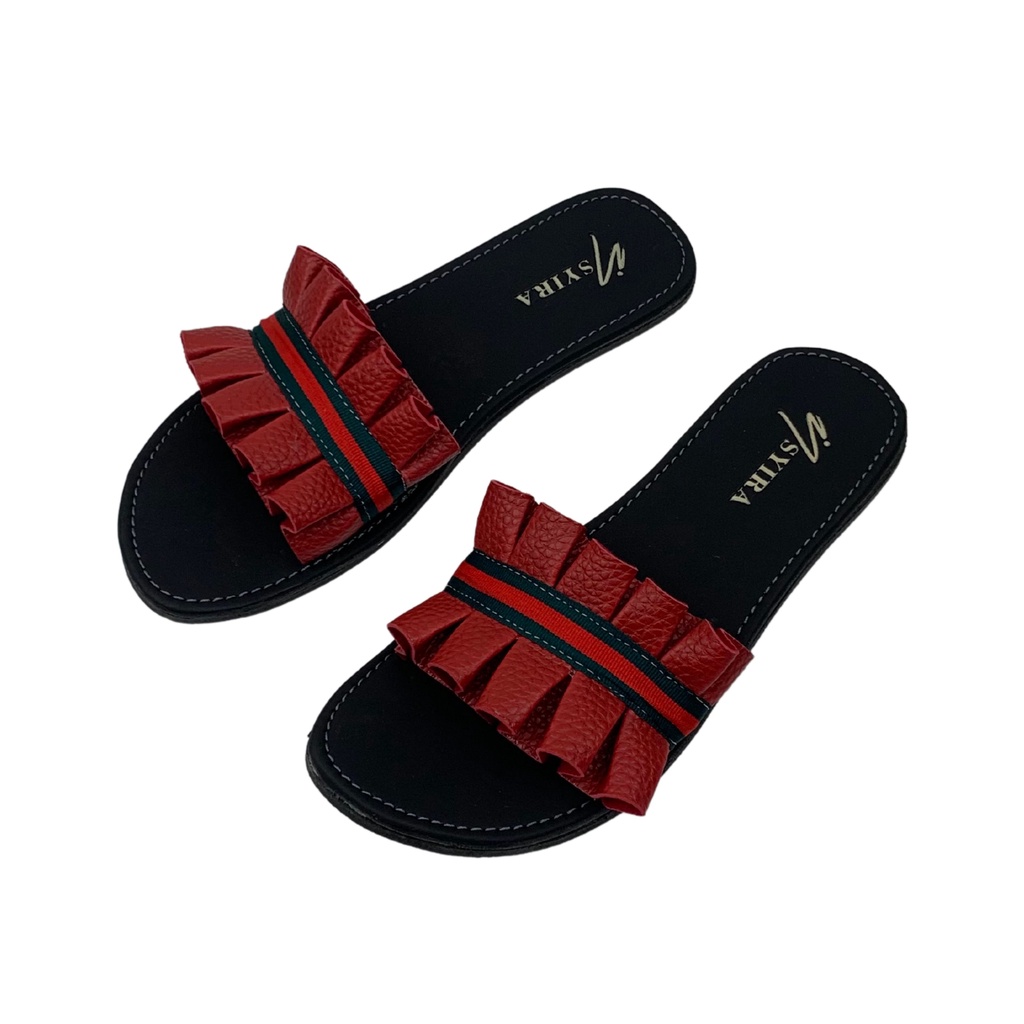 Insyira - Sandal Wanita Alena / Sandal Slop Wanita Non Slip Alas Hitam