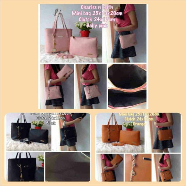 Tas Charles & Keith mini bag & cluth