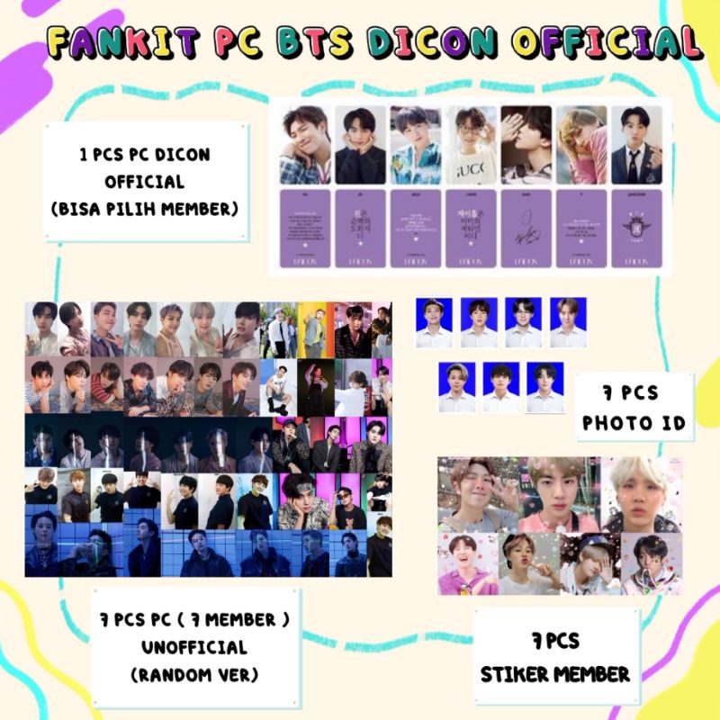 Fankit PC Dicon Official / Photocard Dicon BTS Official
