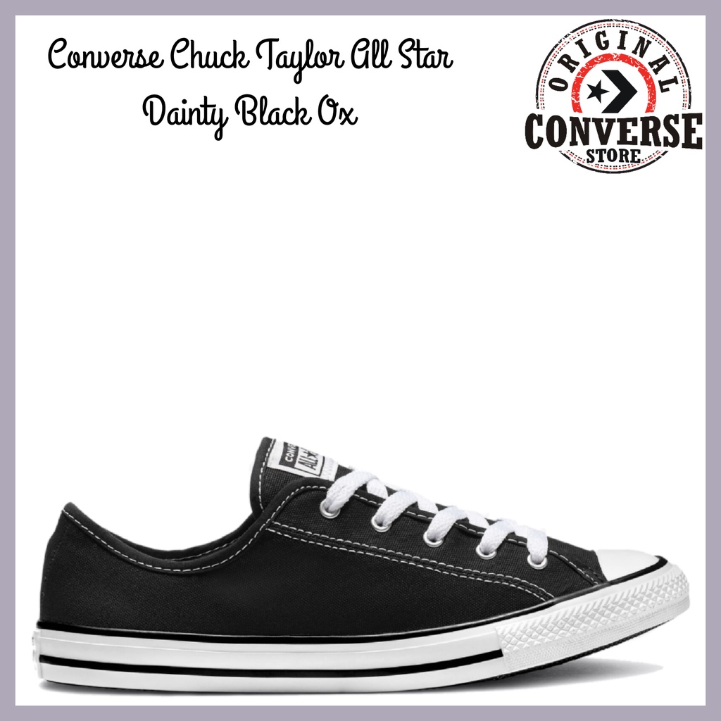 ORIGINAL CONVERSE CHUCK TAYLOR ALL STAR SLIM DAINTY BLACK Ox 564982C WOMENS